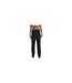 Womens/ladies Fashion Knitted High Waist Tracksuit Bottoms  Black Puma-1