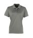 Womens/ladies coolchecker pique polo shirt dark grey Premier