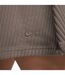 Womens/ladies Chill Ribbed Knitted Mini Skirt Mink Nike-3