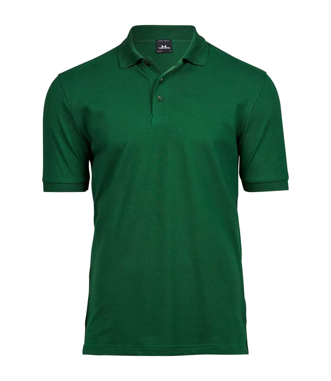 Mens Luxury Stretch Polo Shirt Forest Green Tee Jays-1