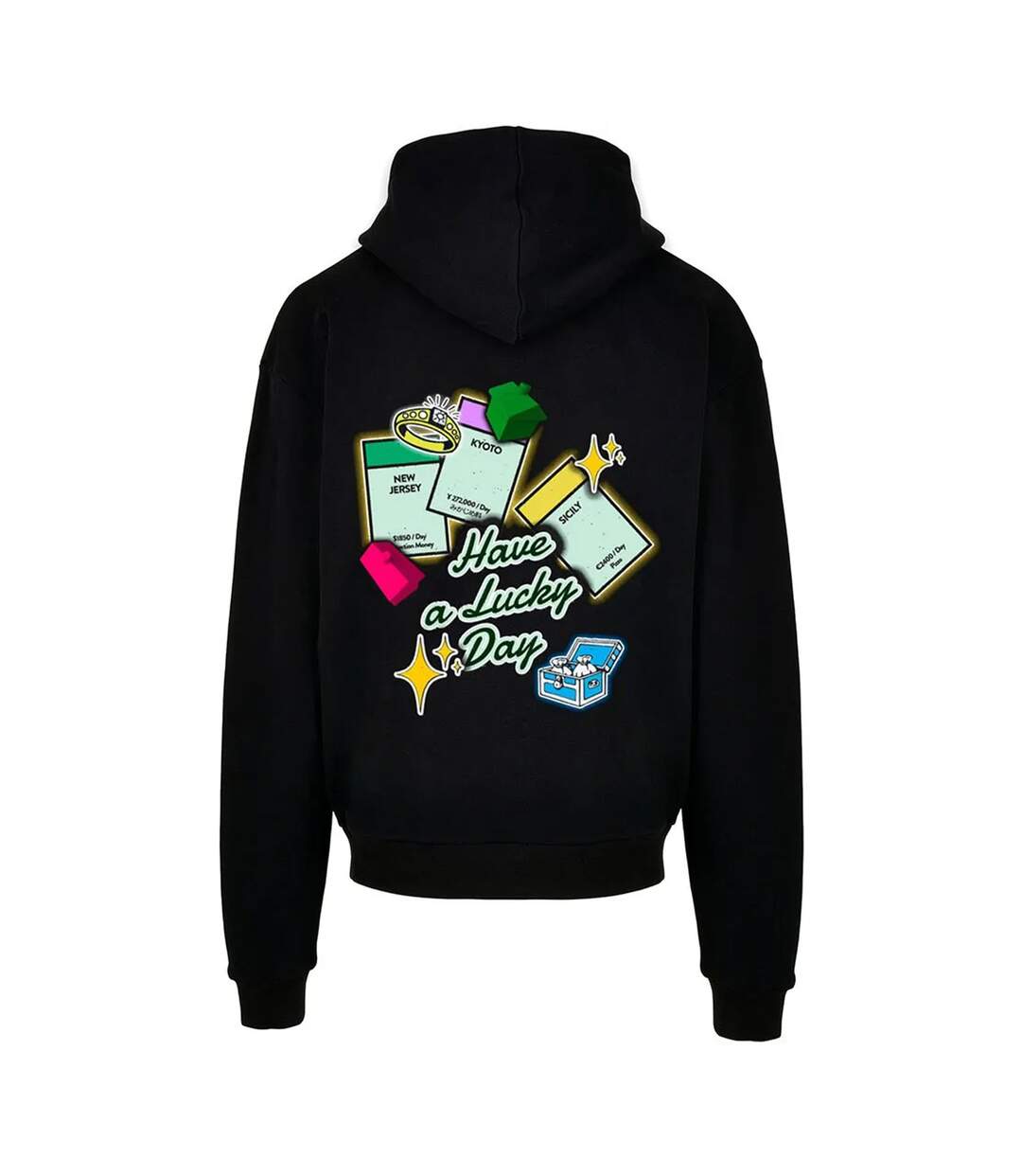Sweat À Capuche Motif/style Imprimé Au Dos Intepol Homme Noir Mister Tee-2