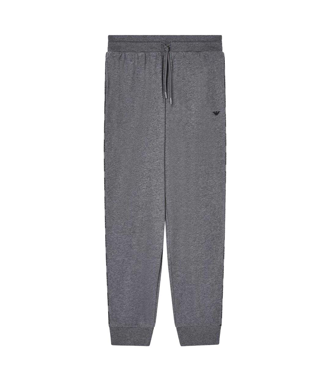 Mens Fleece Relaxed Fit Joggers Grey Melange Emporio Armani EA7-1