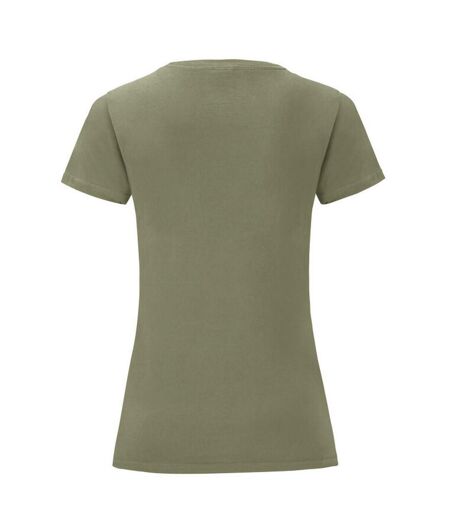 T-shirt Iconic Femme Olive Classique Fruit Of The Loom