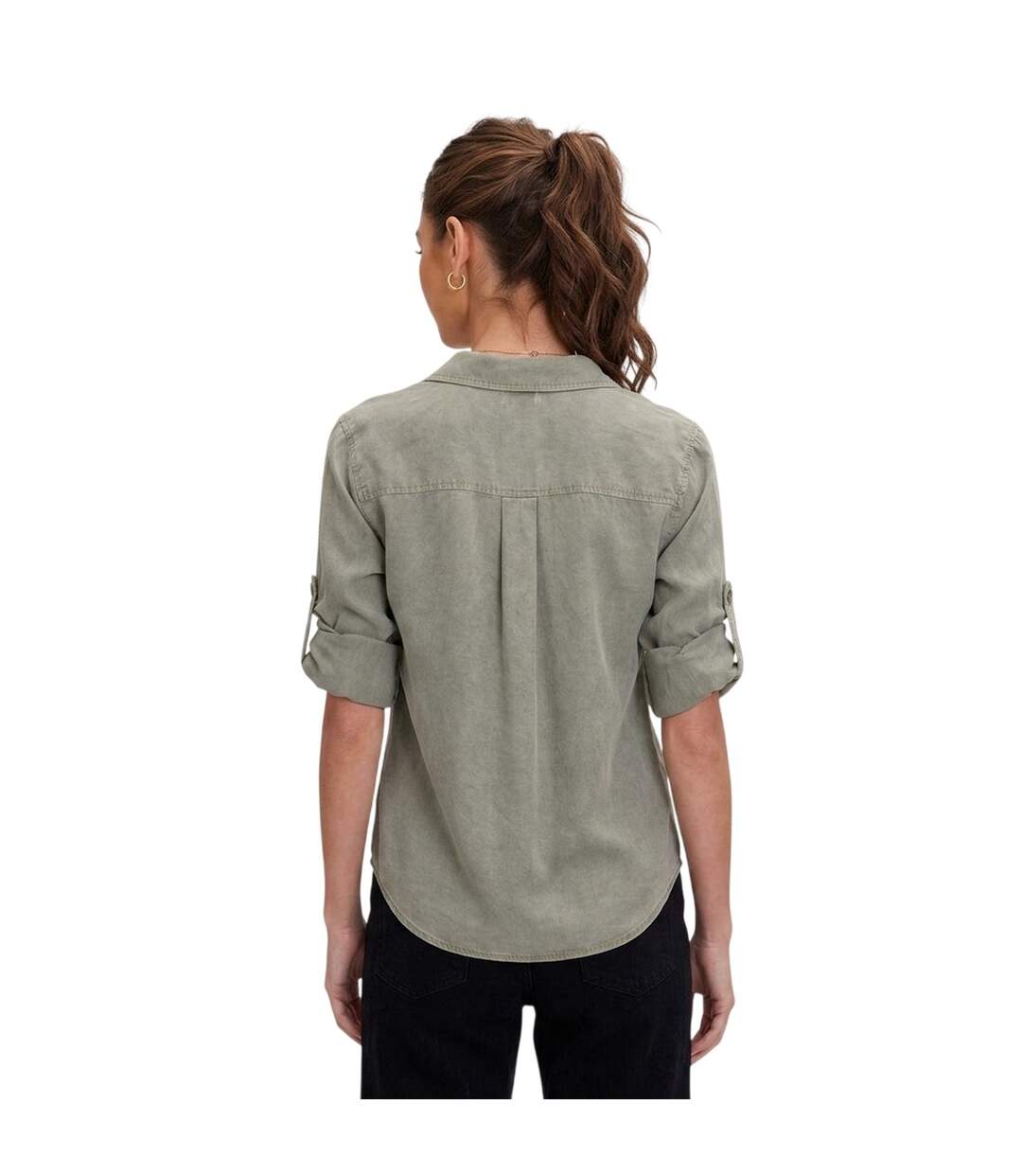 Chemise Manches ¾ Femme Vert Militaire Bella Dahl-2