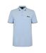 Mens Paddy Pro Cotton Pique Polo Shirt Blue Boss-1