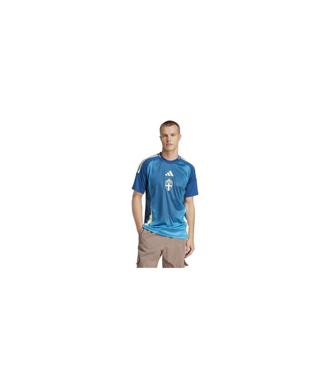 Maillot Extérieur Motif/style Fédération Suédoise De Football Femme Bleu Adidas-1