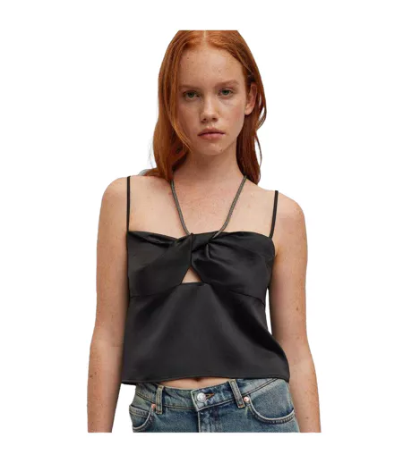 Haut Crystali-1 Femme Noir Hugo Boss