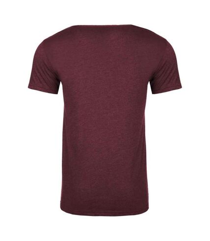 Unisex adult t-shirt maroon heather Next Level Apparel