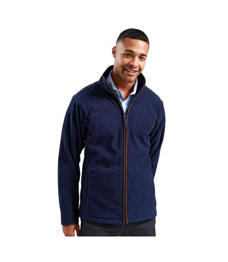 Premier Mens Artisan Fleece Jacket (Navy/Brown) - UTPC5654