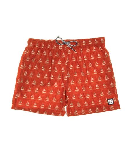 Short de bain Imprimée Orange Homme Sun project 3056 - L