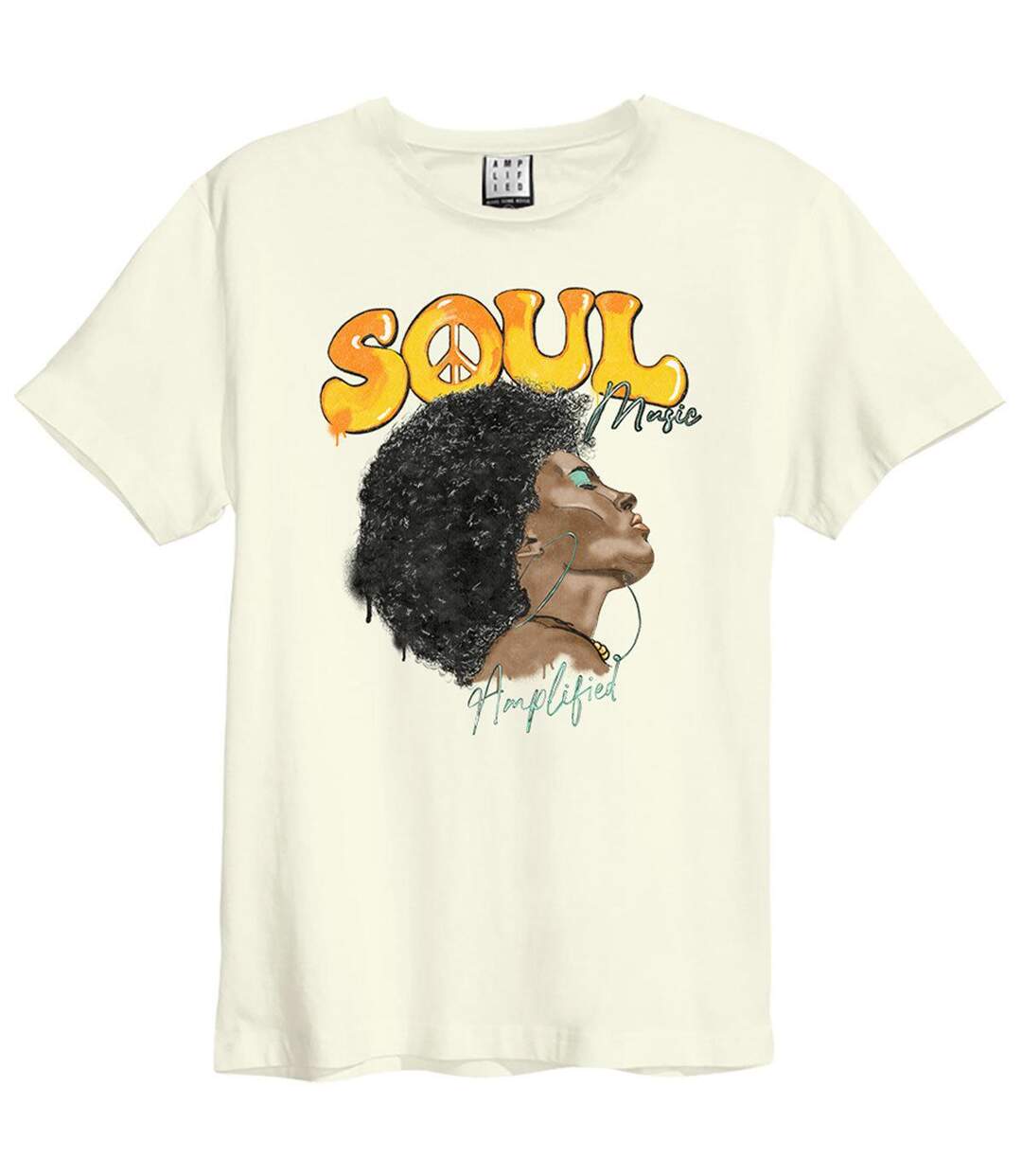 T-shirt Soul Music Adulte Blanc Amplified-1