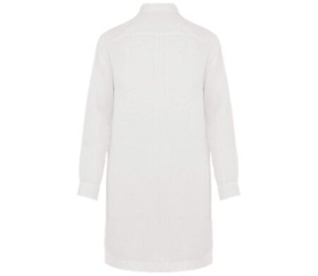 Chemise robe en lin - Femme - PATS5008 - blanc