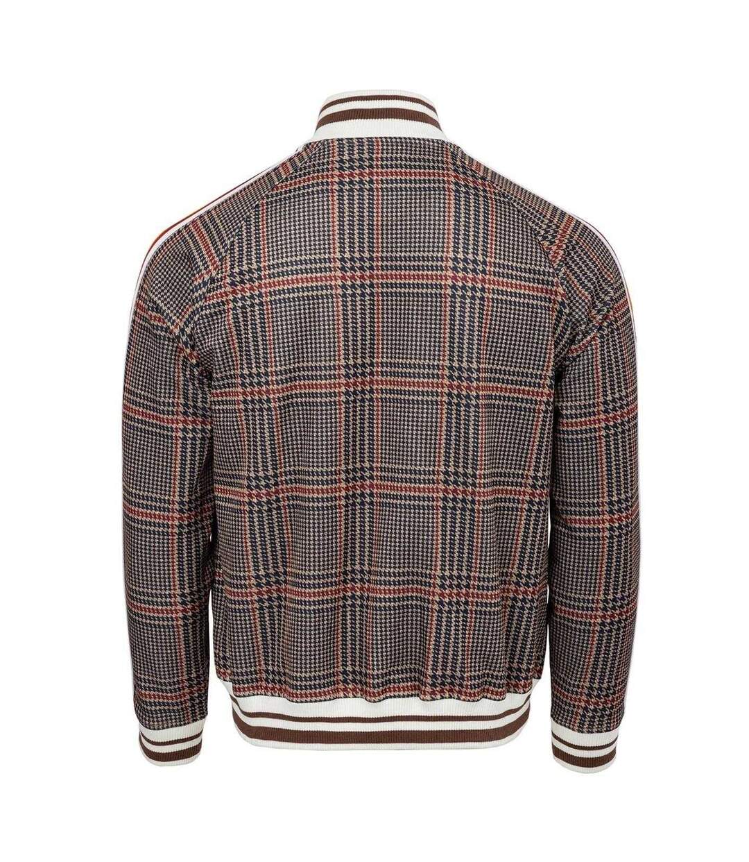 Mens Check Plaid Tracksuit Beige Lonsdale-3