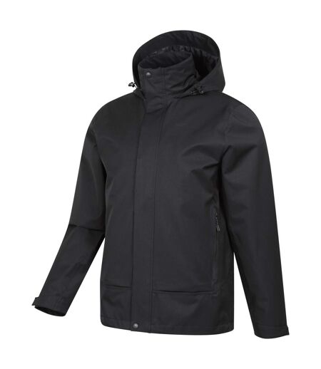 Mens shale waterproof jacket black Mountain Warehouse