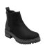 Womens/ladies Prescott Suede Chelsea Boots Black Lotus Shoes-1