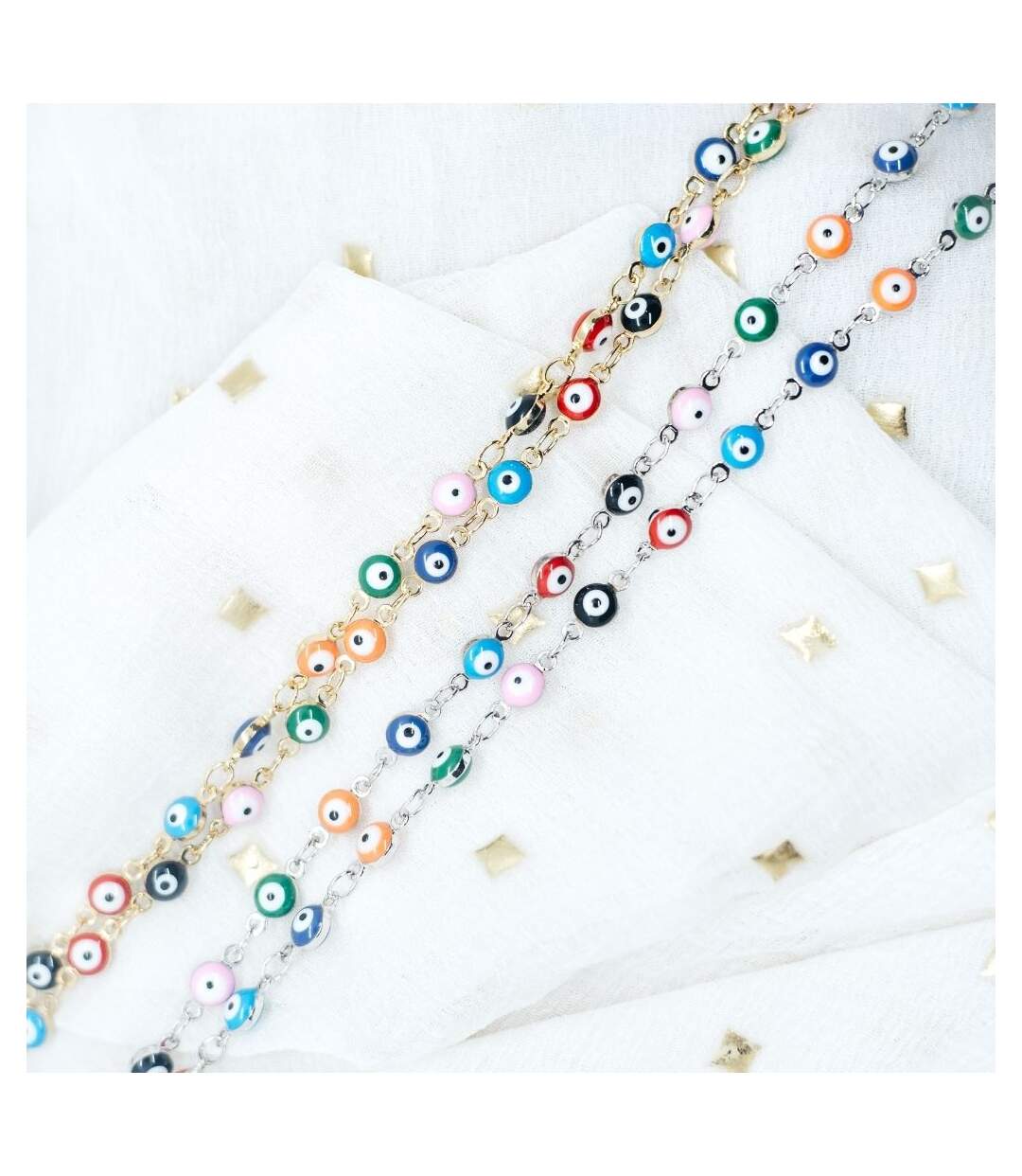 Multicolour Adjustable Evil Eye Turkish Boho Devil Eye Protection Necklace-2