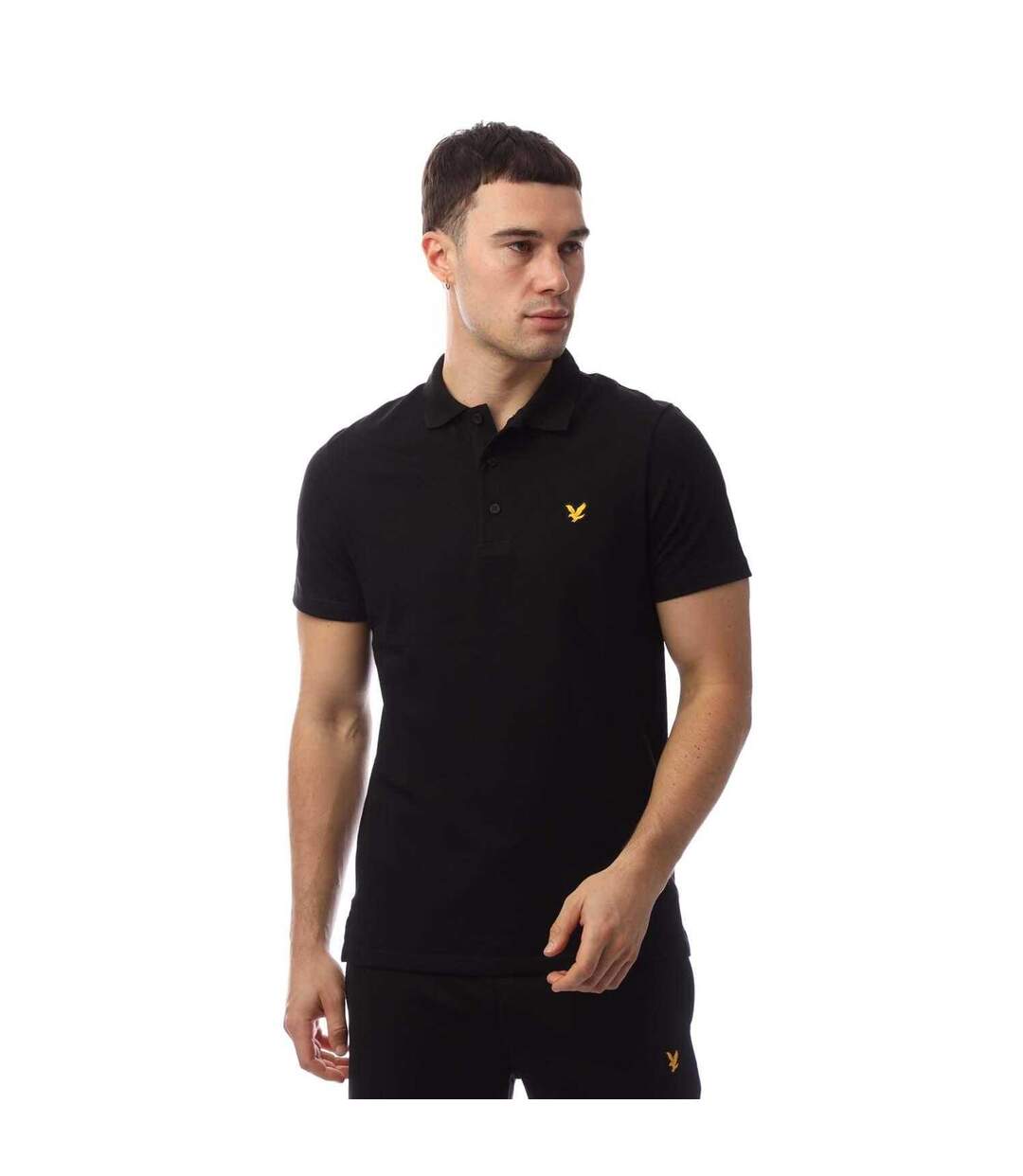 Polo Manches Courtes Motif/style Sports Homme Noir Lyle & Scott-1