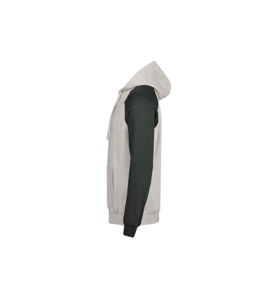 Sweat À Capuche Manches Raglan Unlabeled Homme Gris Vert Foncé Tee Jays-3