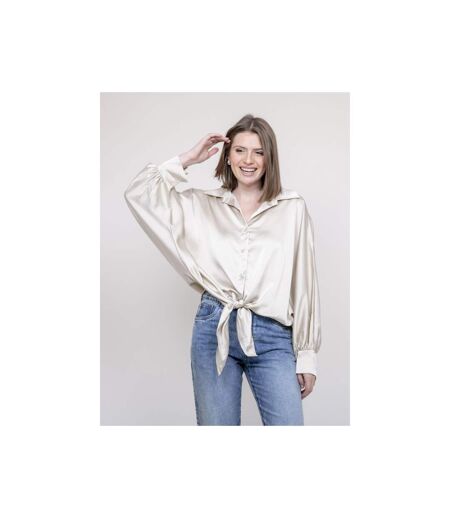 Chemise satin à nouer OBANA - Dona X Lisa