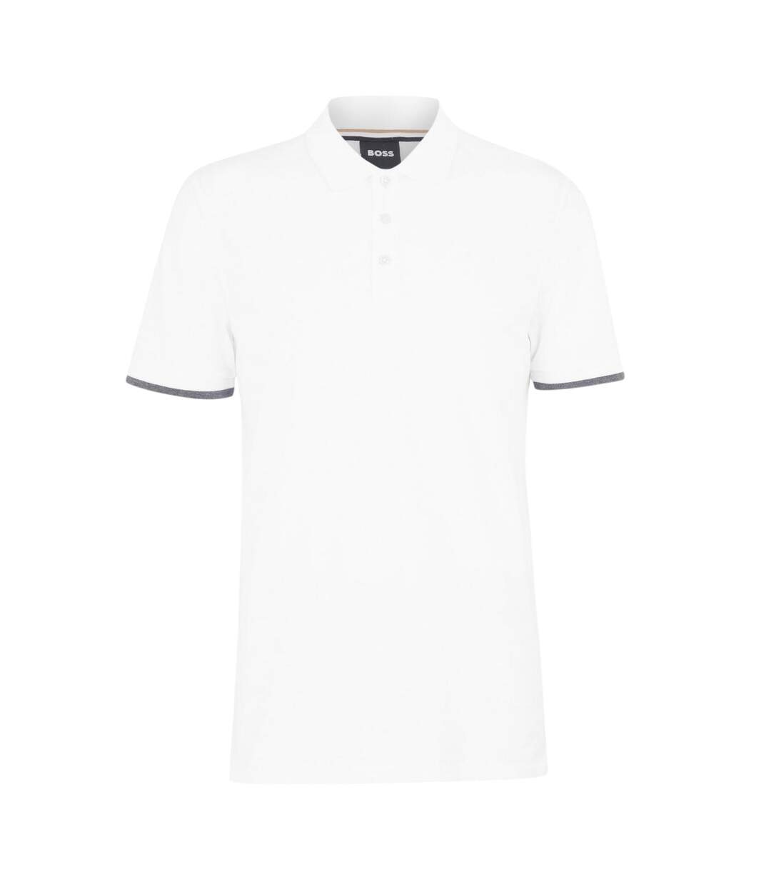 Mens Phillipson Collared Polo Shirt White Boss-2