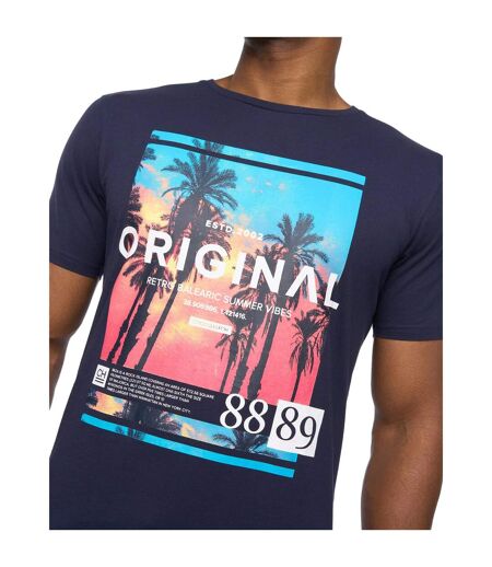 Mens summevibe t-shirt navy Crosshatch