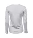Womens/ladies Interlock Long-sleeved T-shirt White Tee Jays-2