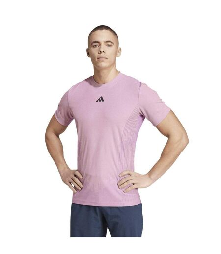 Mens Aircool Crew Neck Short-sleeved T-shirt Pink Adidas