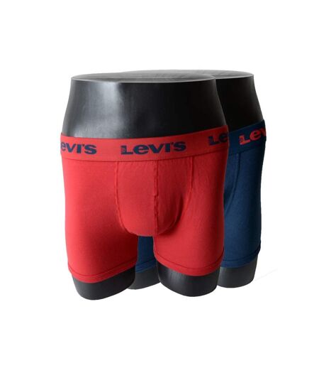 Pack de 2 Boxers Levi's® Trunk Ethan Bleu Navy   Rouge