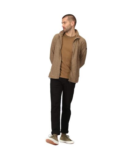 Mens Edley Marl Full Zip Fleece Jacket Gold Sand Regatta