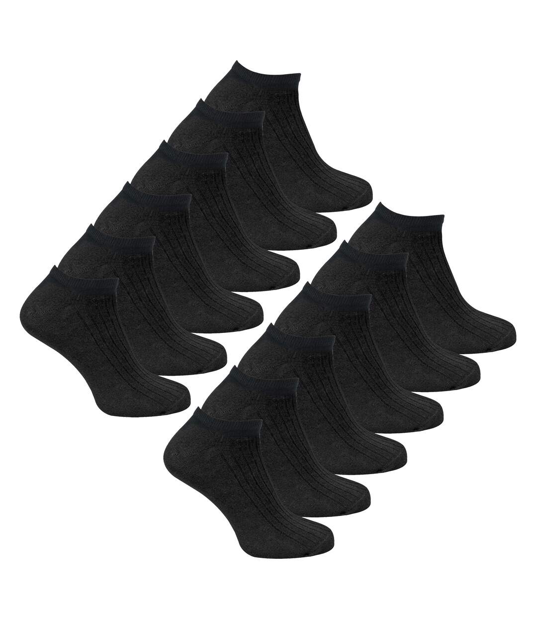 12 Pack Mens 100% Cotton Trainer Socks-1