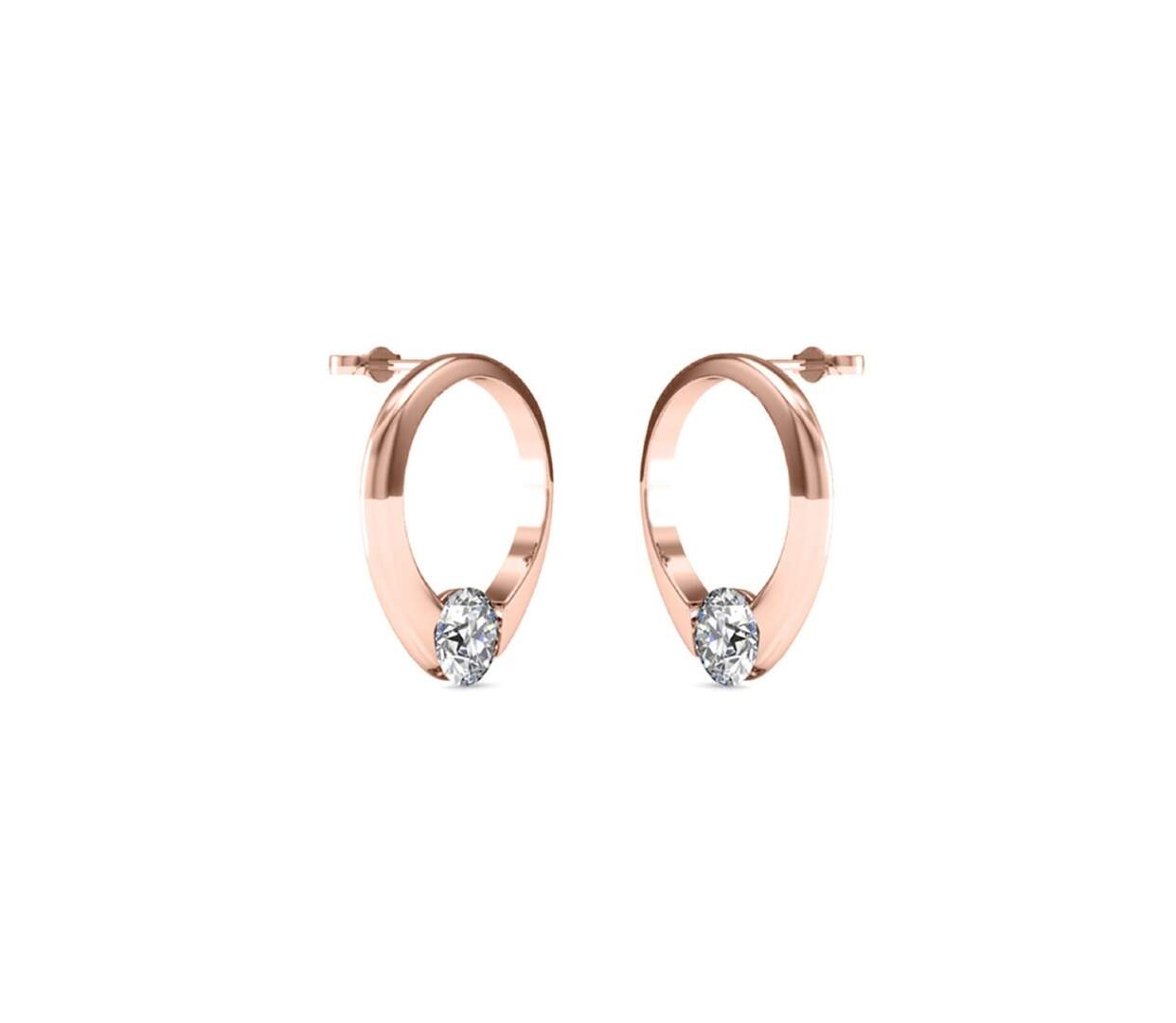 Boucles d'oreilles Mini Ring, Cristal d'Autriche-3