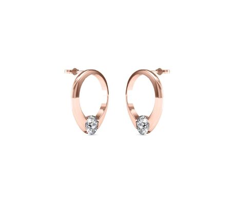 Boucles d'oreilles Mini Ring, Cristal d'Autriche