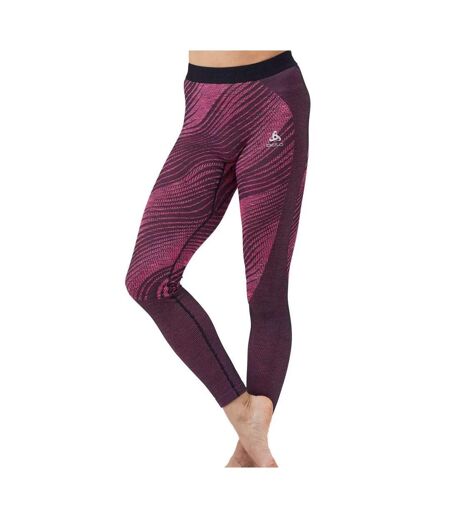 Legging technique noir/rose femme odlo blackcomb eco - l
