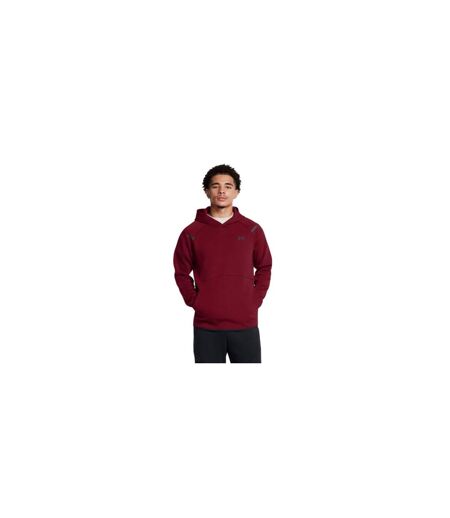 Mens Essential Fleece Raglan Hoodie Red Under Armour