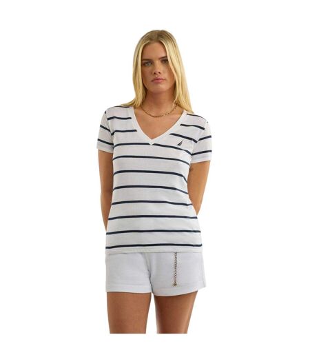 Womens/ladies Hosta T-shirt White Nautica