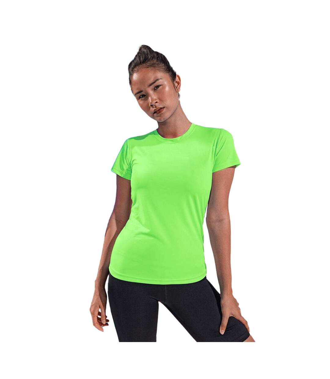 T-shirt sport femme vert vif Tri Dri