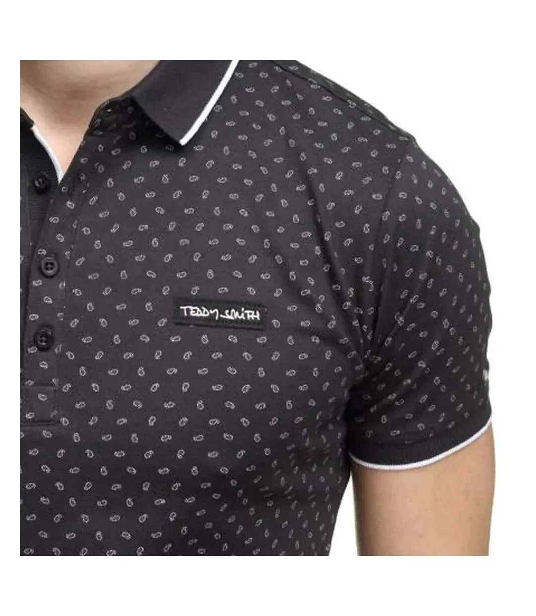 Polo marine à motifs homme teddy smith pasy 2-3