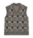 Mens Tartan Sweater Vest Field Green Fred Perry-2