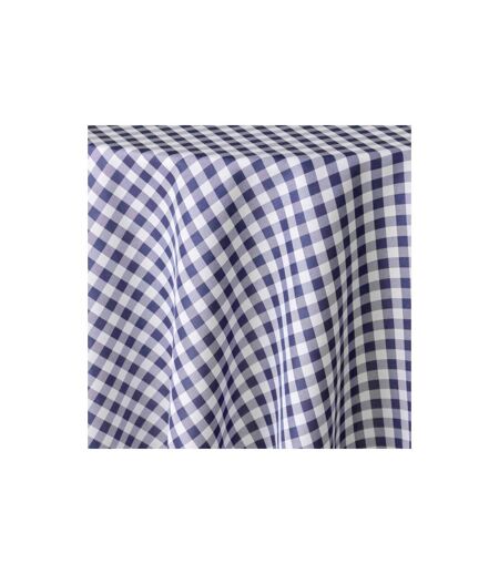 Nappe Ronde Antitache Imprimé Vichy 180cm Bleu