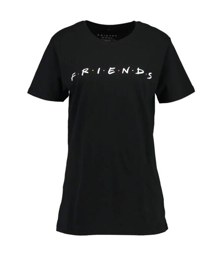 T-shirt Motif/style Amis Femme Noir MerchCode