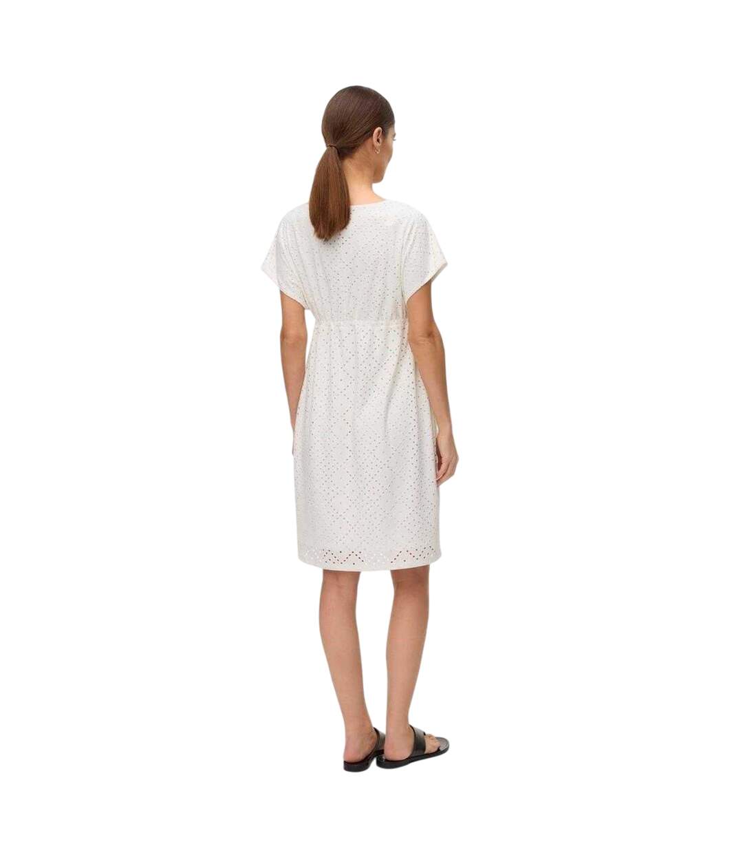 Robe Vmmtassa Femme Blanc Neige Mamalicious-3