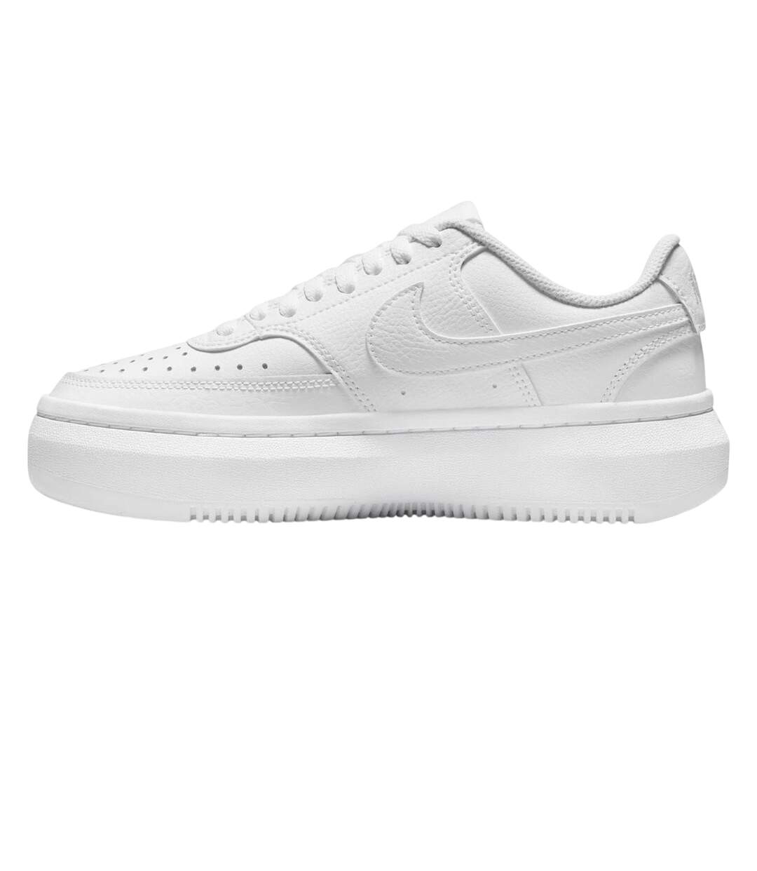 Womens/ladies Court Vision Swoosh Leather Platform Trainers White Nike-3
