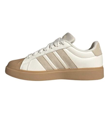 Baskets Motif/style À Rayures Grand Court Femme Beige Clair Adidas