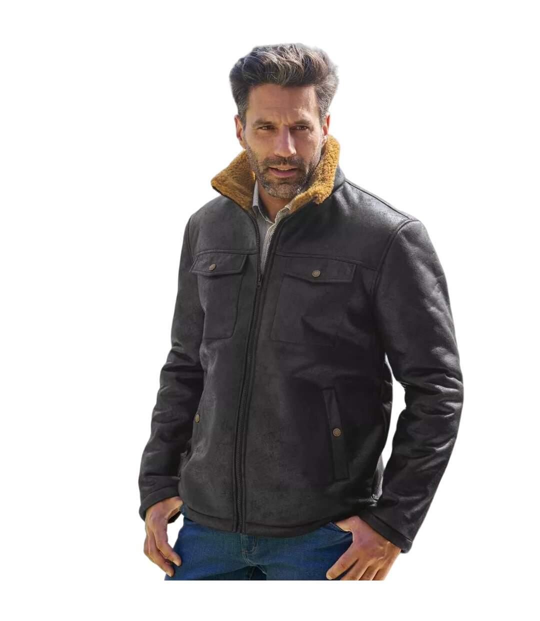 Blouson d´aviateur homme noir Atlas For Men-3