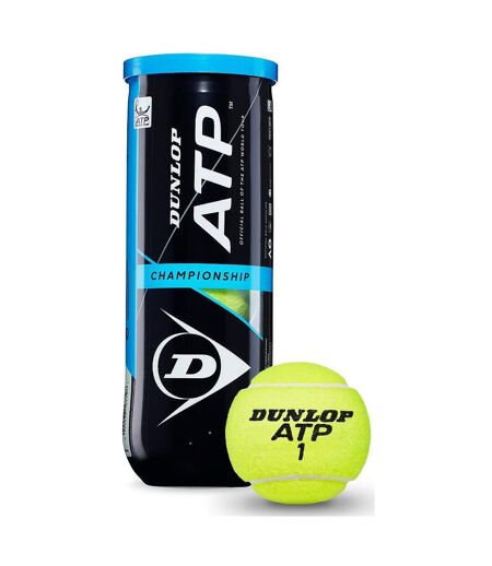 Dunlop ATP Championship Tennis Balls (Pack of 3) (Yellow) (One Size)