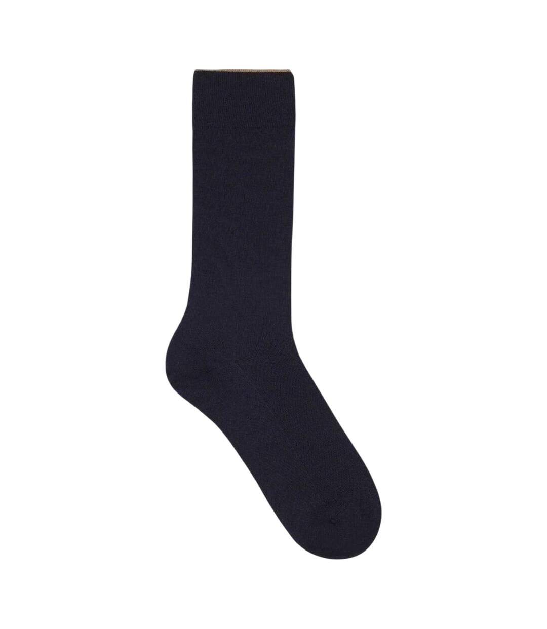 Mens Plain Ankle Cashmere Socks Dark Blue Boss-1