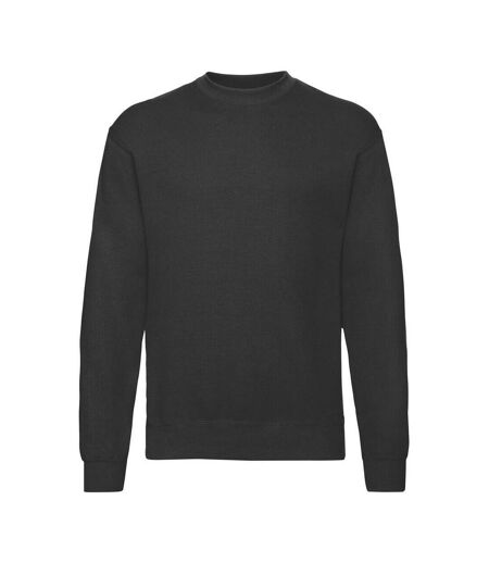 Fruit of the Loom Mens Lightweight Drop Shoulder Sweatshirt (Black)
