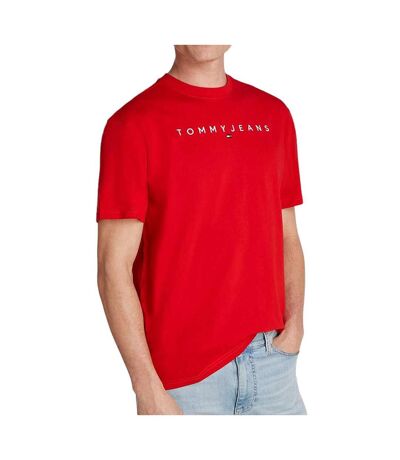 T-shirt Rouge Homme Tommy Hilfiger Linear - L