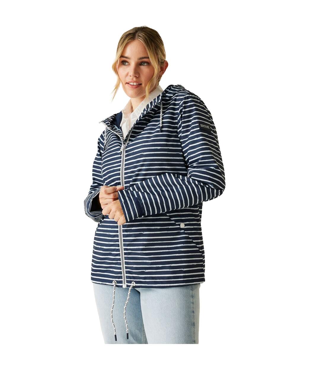 Veste Imperméable Bayletta Femme Bleu Marine Blanc Regatta-1