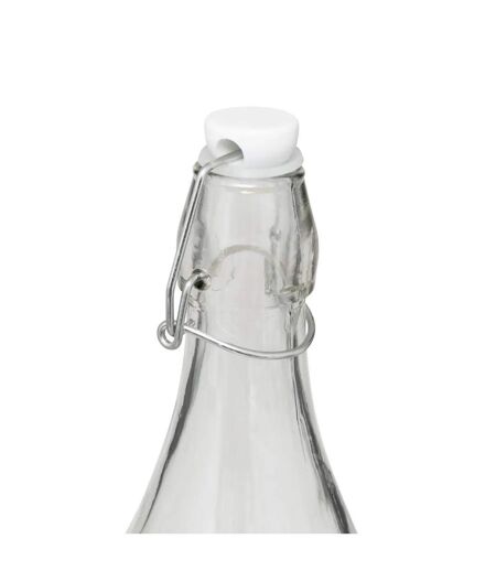 Bouteille Limonade en Verre White Floral 1L Transparent